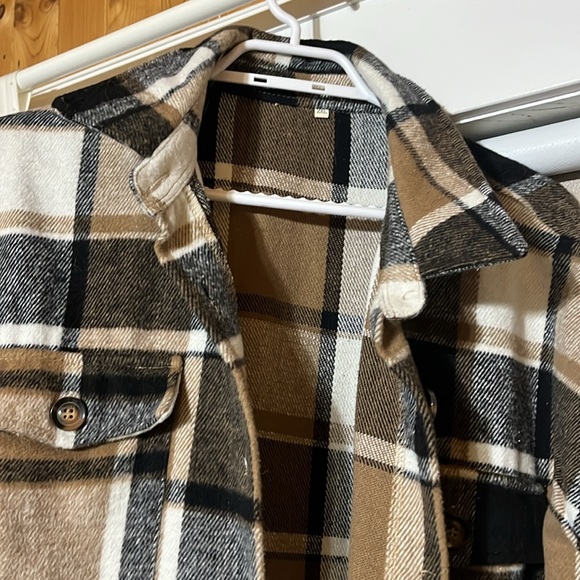 Long Plaid Shacket 2X - Picture 2 of 3
